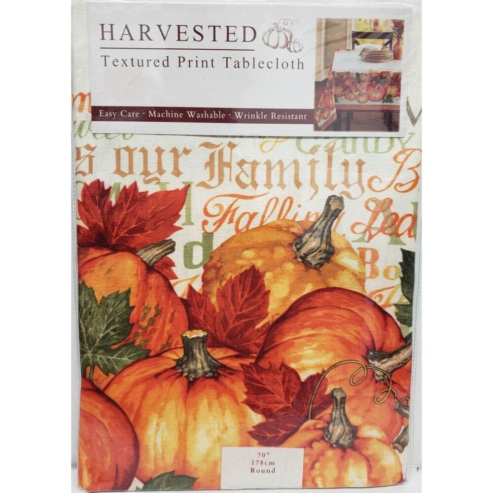 Printed Linen Tablecloth 70